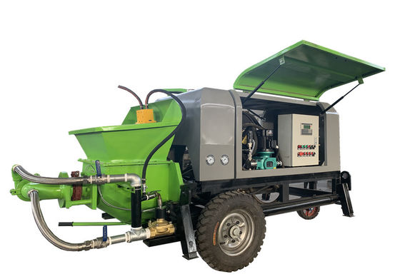 Green Gunite Spray Machine 22kw Gunite Equipment napędzany olejem napędowym